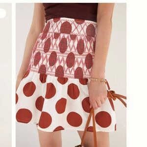 MAUVE Anthropology Smock Mini Skirt/ Lining